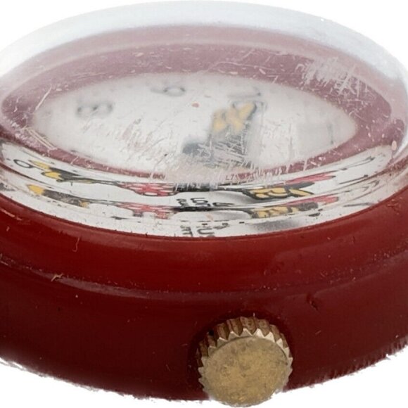 Vintage Lorus Minnie Mouse Children's Quartz Wristwatch Ref R PH415 Red Plastic - Picture 3 of 3